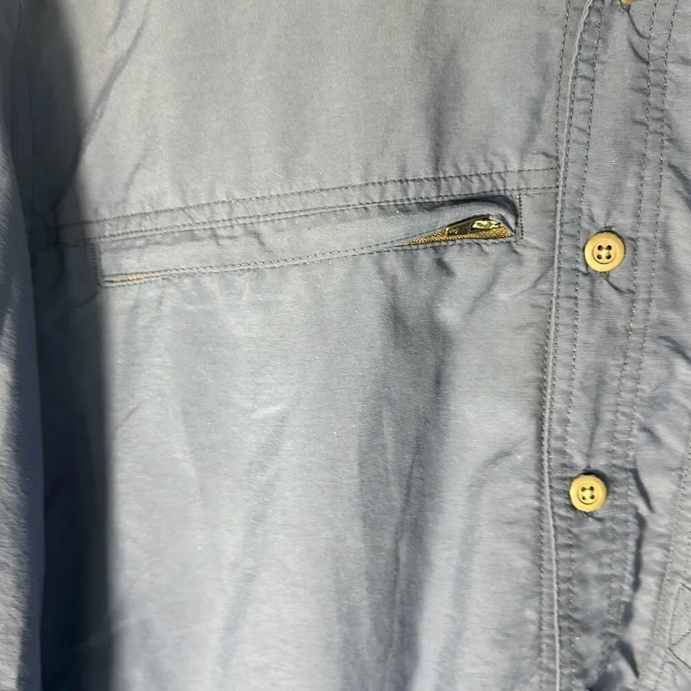 Mountain Hardwear Men's Fishing Vented‎ Convertible Long Sleeve Shirt M Blue